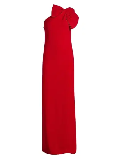 SACHIN & BABI Women's Cosette Bow Crêpe One-Shoulder Gown | Thumbnail 1 SACHIN & BABI Women's Cosette Bow Crêpe One-Shoulder Gown | Thumbnail 1