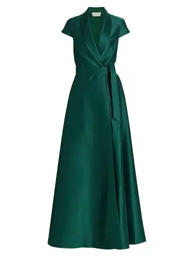 SACHIN & BABI Women's Etienne Shawl Collar Wrap Gown | Thumbnail 1 SACHIN & BABI Women's Etienne Shawl Collar Wrap Gown | Thumbnail 1