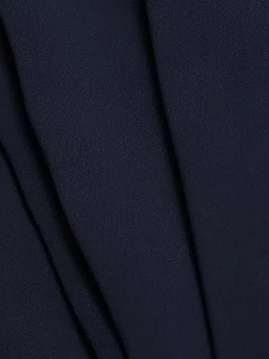 Badgley Mischka Women's Crepe Puff-Sleeve Evening Gown - Navy | Thumbnail 7 Badgley Mischka Women's Crepe Puff-Sleeve Evening Gown - Navy | Thumbnail 7