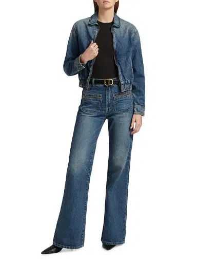 Nili Lotan Women's Najac Denim Jacket - Simon Wash | Thumbnail 2 Nili Lotan Women's Najac Denim Jacket - Simon Wash | Thumbnail 2