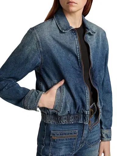 Nili Lotan Women's Najac Denim Jacket - Simon Wash | Thumbnail 6 Nili Lotan Women's Najac Denim Jacket - Simon Wash | Thumbnail 6