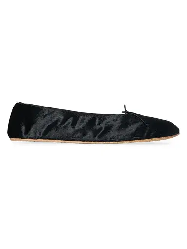 The Row Women's Bow-Detail Velvet Ballet Flats - Black | Thumbnail 5 The Row Women's Bow-Detail Velvet Ballet Flats - Black | Thumbnail 5