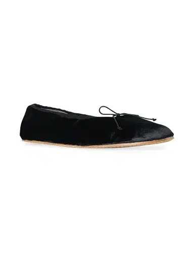 The Row Women's Bow-Detail Velvet Ballet Flats - Black | Thumbnail 6 The Row Women's Bow-Detail Velvet Ballet Flats - Black | Thumbnail 6