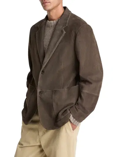 Vince Men's Tailored Suede Blazer - Downtown | Thumbnail 2 Vince Men's Tailored Suede Blazer - Downtown | Thumbnail 2