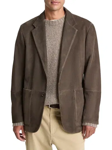 Vince Men's Tailored Suede Blazer - Downtown | Thumbnail 1 Vince Men's Tailored Suede Blazer - Downtown | Thumbnail 1