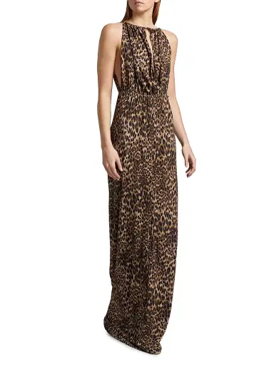 Nili Lotan Women's Vesper Leopard Print Maxi Dress | Thumbnail 2 Nili Lotan Women's Vesper Leopard Print Maxi Dress | Thumbnail 2