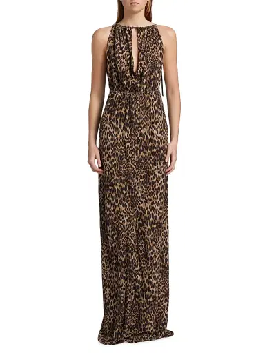 Nili Lotan Women's Vesper Leopard Print Maxi Dress | Thumbnail 3 Nili Lotan Women's Vesper Leopard Print Maxi Dress | Thumbnail 3