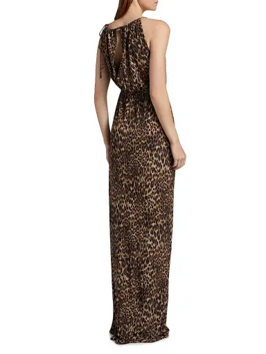 Nili Lotan Women's Vesper Leopard Print Maxi Dress | Thumbnail 5 Nili Lotan Women's Vesper Leopard Print Maxi Dress | Thumbnail 5