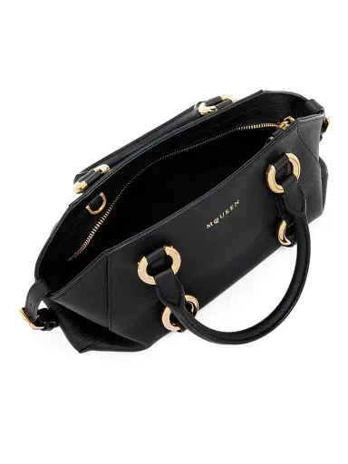 McQueen Women's Farringdon Leather Top Handle Bag - Black Gold | Thumbnail 4 McQueen Women's Farringdon Leather Top Handle Bag - Black Gold | Thumbnail 4