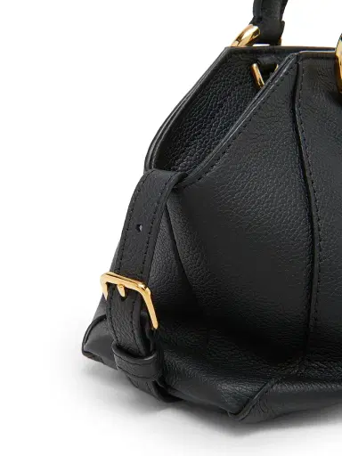 McQueen Women's Farringdon Leather Top Handle Bag - Black Gold | Thumbnail 6 McQueen Women's Farringdon Leather Top Handle Bag - Black Gold | Thumbnail 6
