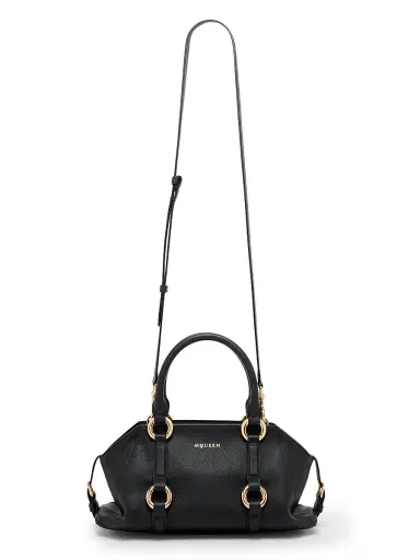 McQueen Women's Farringdon Leather Top Handle Bag - Black Gold | Thumbnail 7 McQueen Women's Farringdon Leather Top Handle Bag - Black Gold | Thumbnail 7