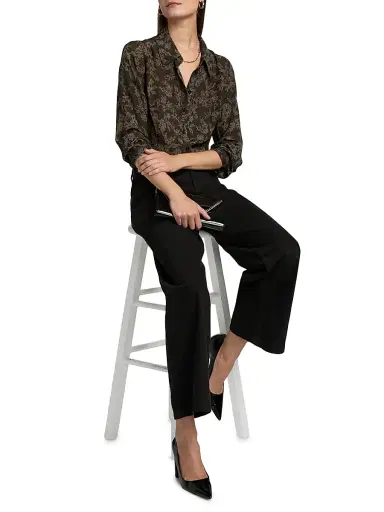 PAIGE Women's Desano Floral Shirt - Black Multi | Thumbnail 2 PAIGE Women's Desano Floral Shirt - Black Multi | Thumbnail 2