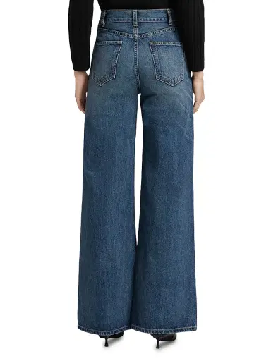 Nili Lotan Women's Salome Wide-Leg Jeans - Simon Wash | Thumbnail 5 Nili Lotan Women's Salome Wide-Leg Jeans - Simon Wash | Thumbnail 5
