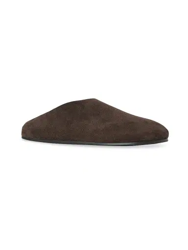 The Row Women's Hudson Suede Mules - Lacquer Brown | Thumbnail 2 The Row Women's Hudson Suede Mules - Lacquer Brown | Thumbnail 2