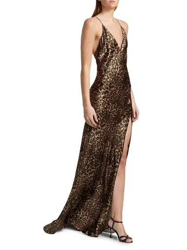 Nili Lotan Women's Ira Leopard Silk Slip Gown - Vintage Leopard Print - Size XL | Thumbnail 2 Nili Lotan Women's Ira Leopard Silk Slip Gown - Vintage Leopard Print - Size XL | Thumbnail 2