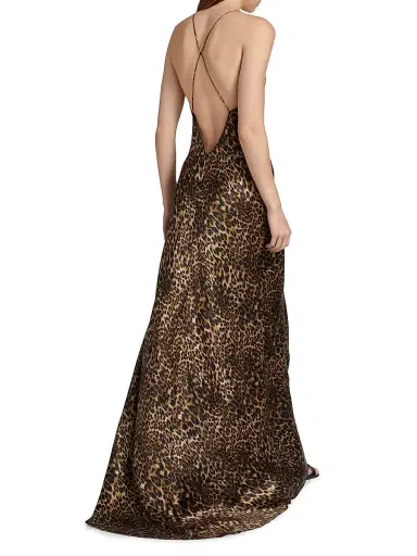 Nili Lotan Women's Ira Leopard Silk Slip Gown - Vintage Leopard Print - Size XL | Thumbnail 5 Nili Lotan Women's Ira Leopard Silk Slip Gown - Vintage Leopard Print - Size XL | Thumbnail 5