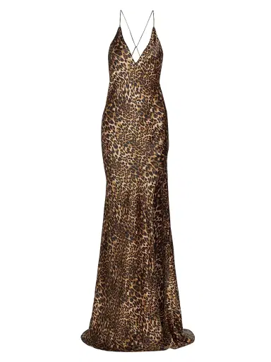 Nili Lotan Women's Ira Leopard Silk Slip Gown - Vintage Leopard Print - Size XL | Thumbnail 1 Nili Lotan Women's Ira Leopard Silk Slip Gown - Vintage Leopard Print - Size XL | Thumbnail 1