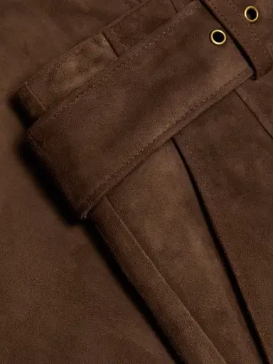 Veronica Beard Women's Alexie Belted Suede A-Line Skirt - Mocha - Size 16 | Thumbnail 7 Veronica Beard Women's Alexie Belted Suede A-Line Skirt - Mocha - Size 16 | Thumbnail 7
