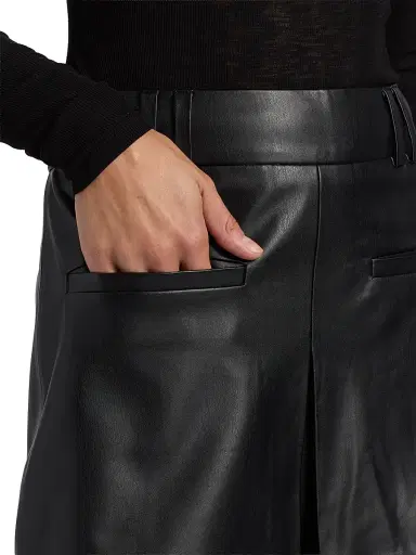 Veronica Beard Women's Pavaline Faux-Leather Miniskirt - Black | Thumbnail 6 Veronica Beard Women's Pavaline Faux-Leather Miniskirt - Black | Thumbnail 6