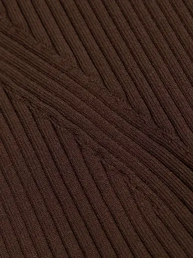 Veronica Beard Women's Yuna Rib-Knit Sleeveless Top - Dark Umber | Thumbnail 7 Veronica Beard Women's Yuna Rib-Knit Sleeveless Top - Dark Umber | Thumbnail 7