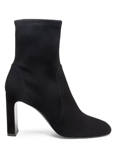 Stuart Weitzman Women's Babette 85MM Suede Booties - Black | Thumbnail 1 Stuart Weitzman Women's Babette 85MM Suede Booties - Black | Thumbnail 1