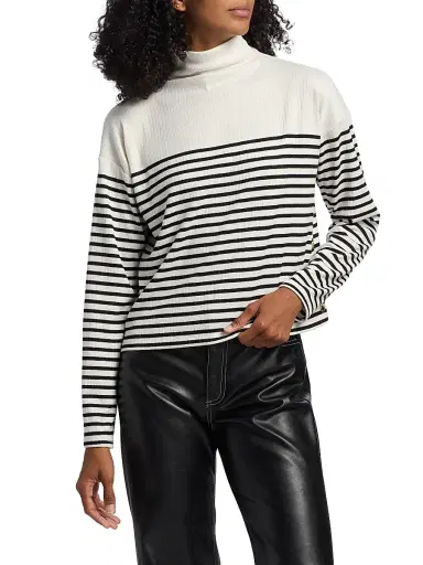 rag & bone Women's The Knit Striped Turtleneck Long-Sleeve Top | Thumbnail 3 rag & bone Women's The Knit Striped Turtleneck Long-Sleeve Top | Thumbnail 3
