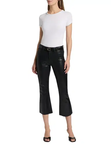 L'Agence Women's Kendra Coated Crop Flare Jeans - Metro Coated - Size 31 | Thumbnail 2 L'Agence Women's Kendra Coated Crop Flare Jeans - Metro Coated - Size 31 | Thumbnail 2