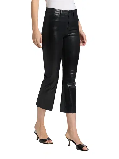 L'Agence Women's Kendra Coated Crop Flare Jeans - Metro Coated - Size 31 | Thumbnail 4 L'Agence Women's Kendra Coated Crop Flare Jeans - Metro Coated - Size 31 | Thumbnail 4
