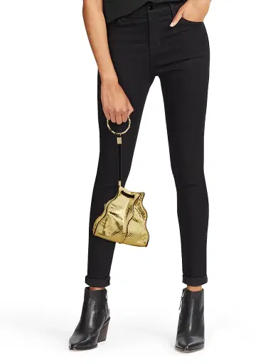 Ulla Johnson Women's Adria Pleated Wave Drawstring Pochette Bag - Gilt | Thumbnail 3 Ulla Johnson Women's Adria Pleated Wave Drawstring Pochette Bag - Gilt | Thumbnail 3