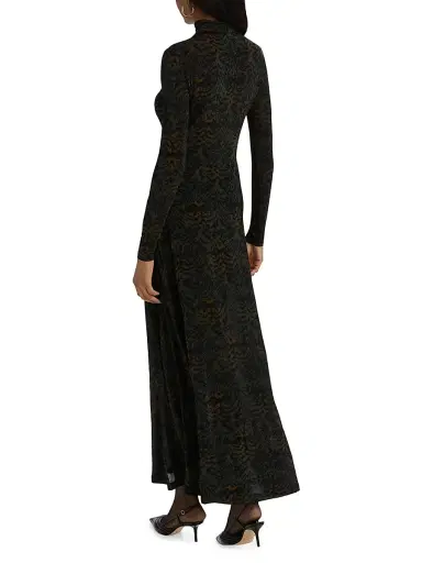 Ulla Johnson Women's Koa Jersey Ruched-Front Turtleneck Dress | Thumbnail 5 Ulla Johnson Women's Koa Jersey Ruched-Front Turtleneck Dress | Thumbnail 5