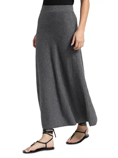 Lisa Yang Women's Flared Cashmere Maxi Skirt - Graphite - Size Small | Thumbnail 4 Lisa Yang Women's Flared Cashmere Maxi Skirt - Graphite - Size Small | Thumbnail 4