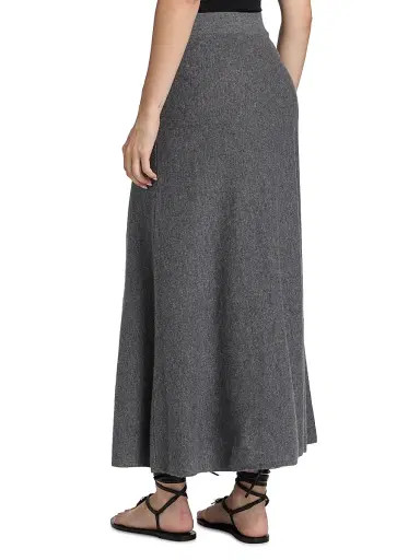 Lisa Yang Women's Flared Cashmere Maxi Skirt - Graphite - Size Small | Thumbnail 5 Lisa Yang Women's Flared Cashmere Maxi Skirt - Graphite - Size Small | Thumbnail 5