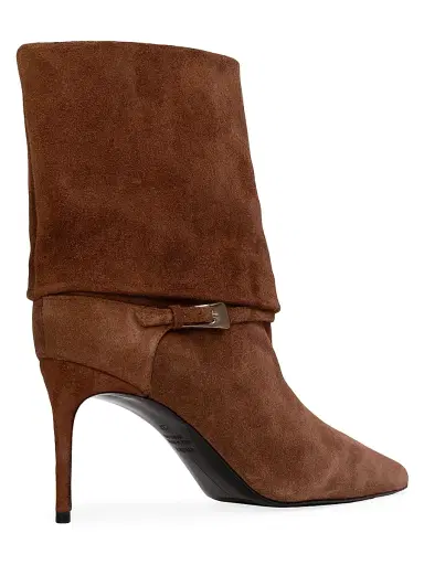 Black Suede Studio Women's Simone 80MM Suede Boots - Brownie Suede | Thumbnail 3 Black Suede Studio Women's Simone 80MM Suede Boots - Brownie Suede | Thumbnail 3