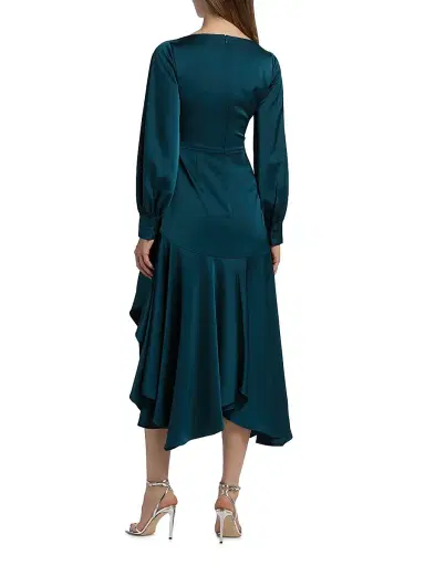 Theia Women's Florence Asymmetric Handkerchief Midi-Dress - Poseidon | Thumbnail 5 Theia Women's Florence Asymmetric Handkerchief Midi-Dress - Poseidon | Thumbnail 5