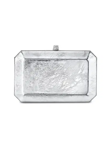 Tyler Ellis Women's Perry Clutch Antiqued Leather with Silver Hardware - Chrome | Thumbnail 1 Tyler Ellis Women's Perry Clutch Antiqued Leather with Silver Hardware - Chrome | Thumbnail 1