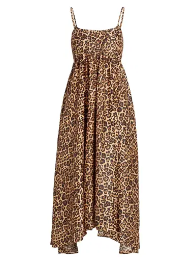 AZEEZA Women's Rachel Leopard Asymmetric-Hem Midi-Dress - Leopard - Size XL | Thumbnail 1 AZEEZA Women's Rachel Leopard Asymmetric-Hem Midi-Dress - Leopard - Size XL | Thumbnail 1
