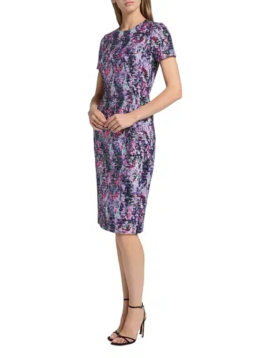 PRABAL GURUNG Women's Sequined Short-Sleeve Sheath Dress | Thumbnail 2 PRABAL GURUNG Women's Sequined Short-Sleeve Sheath Dress | Thumbnail 2
