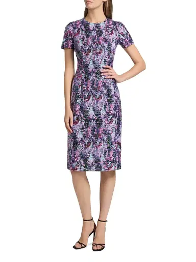 PRABAL GURUNG Women's Sequined Short-Sleeve Sheath Dress | Thumbnail 3 PRABAL GURUNG Women's Sequined Short-Sleeve Sheath Dress | Thumbnail 3