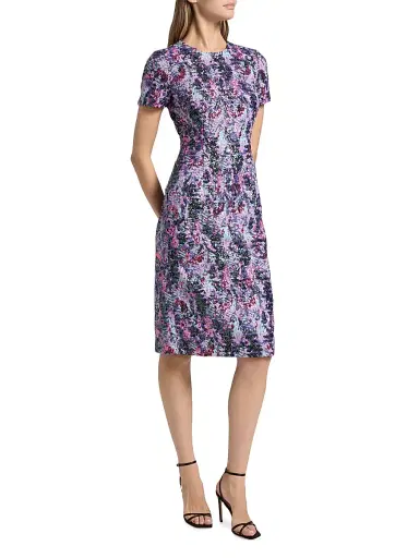 PRABAL GURUNG Women's Sequined Short-Sleeve Sheath Dress | Thumbnail 4 PRABAL GURUNG Women's Sequined Short-Sleeve Sheath Dress | Thumbnail 4