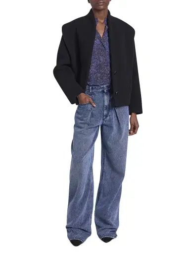 Isabel Marant Women's Dyogo Wool-Blend Cardigan - Black | Thumbnail 2 Isabel Marant Women's Dyogo Wool-Blend Cardigan - Black | Thumbnail 2