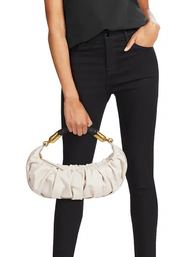 Balmain Women's Ebene Leather Top Handle Bag - Creme | Thumbnail 2 Balmain Women's Ebene Leather Top Handle Bag - Creme | Thumbnail 2