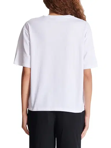 Balmain Women's Bulky Logo Graphic T-Shirt - White Black | Thumbnail 5 Balmain Women's Bulky Logo Graphic T-Shirt - White Black | Thumbnail 5