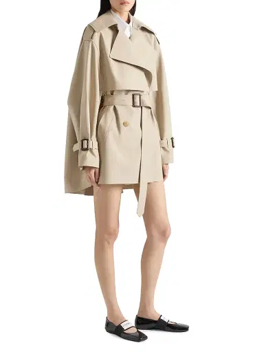 Givenchy Women's Short Trench Coat in Cotton | Thumbnail 4 Givenchy Women's Short Trench Coat in Cotton | Thumbnail 4