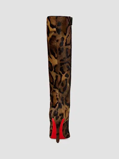 Christian Louboutin Women's Miss Z Botta 100MM Leather Knee High Boots - Brown | Thumbnail 3 Christian Louboutin Women's Miss Z Botta 100MM Leather Knee High Boots - Brown | Thumbnail 3
