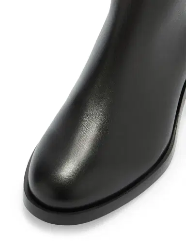 aeyde Women's Vincent 25MM Leather Ankle Boots - Black | Thumbnail 4 aeyde Women's Vincent 25MM Leather Ankle Boots - Black | Thumbnail 4