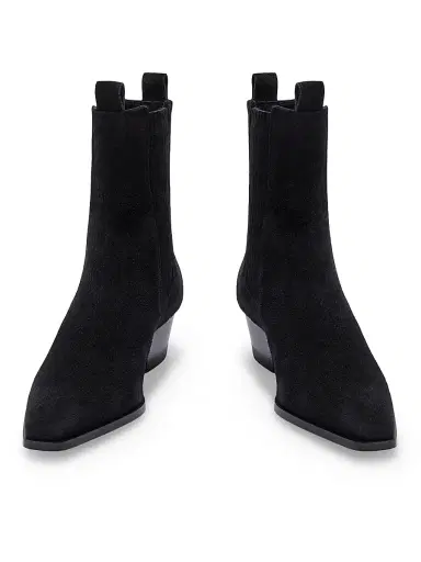 aeyde Women's Agata 40MM Suede Ankle Boots - Black - Size 10 | Thumbnail 3 aeyde Women's Agata 40MM Suede Ankle Boots - Black - Size 10 | Thumbnail 3