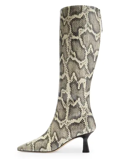 aeyde Women's Klea 40MM Snakeskin-Embossed Leather Knee-High Boots | Thumbnail 1 aeyde Women's Klea 40MM Snakeskin-Embossed Leather Knee-High Boots | Thumbnail 1