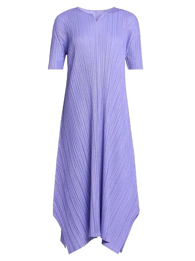 Women's Mellow Pleated Handkerchief Midi-Dress - Saxe Blue Women's Mellow Pleated Handkerchief Midi-Dress - Saxe Blue