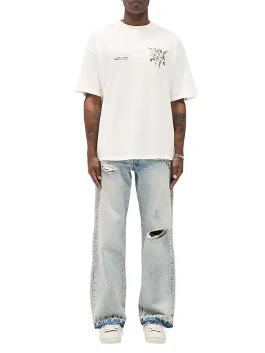 Represent Men's Legacy Cherubs Graphic Oversized T-Shirt - Flat White | Thumbnail 2 Represent Men's Legacy Cherubs Graphic Oversized T-Shirt - Flat White | Thumbnail 2