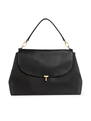 TOTEME Women's T-Lock Nylon & Leather Satchel | Thumbnail 1 TOTEME Women's T-Lock Nylon & Leather Satchel | Thumbnail 1